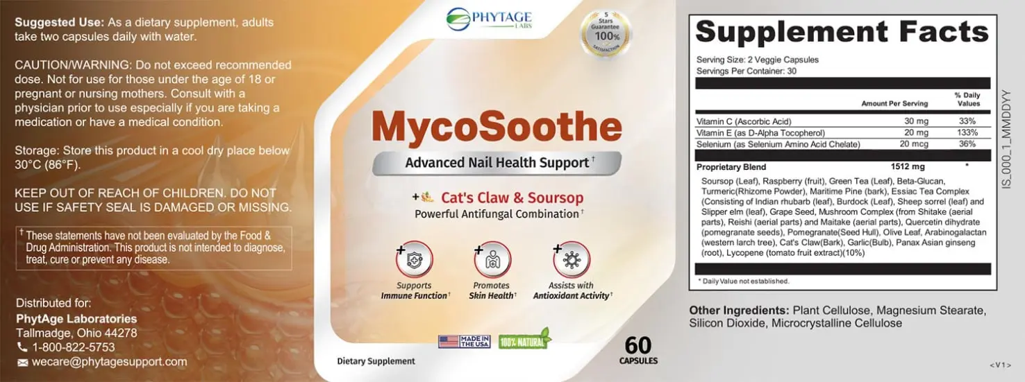 mycosoothe supplement fact